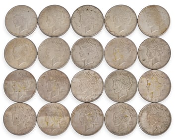 (20) Silver Peace Dollars
