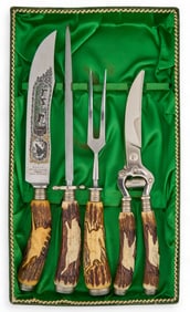Set of (4) Baron Antler Carving Set