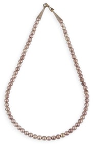 Beaded Sterling Silver Necklace