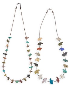 Pair of Native American Style Fetish Necklaces