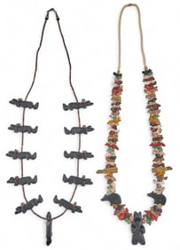 Pair of Native American Style Fetish Necklaces