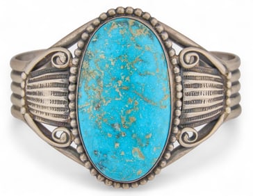 Sterling Silver and Turquoise Cuff