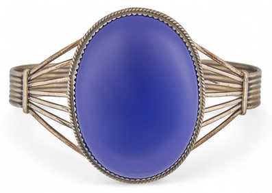 Sterling Silver and Lapis Cuff