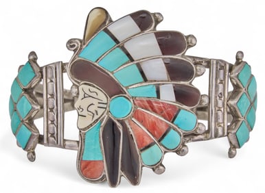 Sterling Silver Zuni Figural Cuff