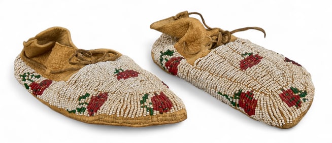 Northern Plains Beaded Child's Moccasins