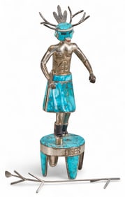 David Freeland Jr. "Deer" Sterling Silver Kachina Doll