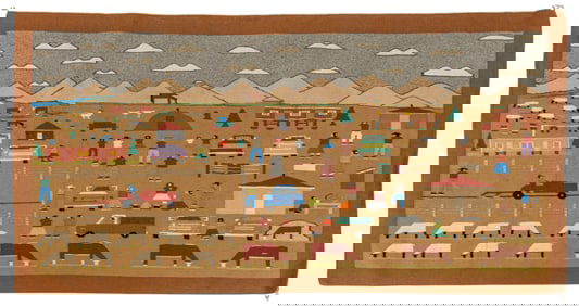 Pictorial Navajo Textile, 6 ft. 8 in. x 3 ft. 4 in.