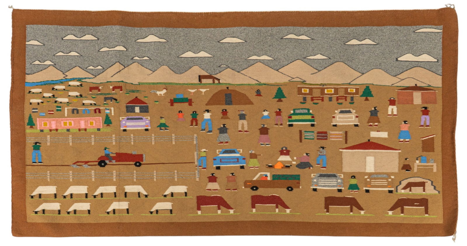 Pictorial Navajo Textile, 6 ft. 8 in. x 3 ft. 4 in. (1 of 3)