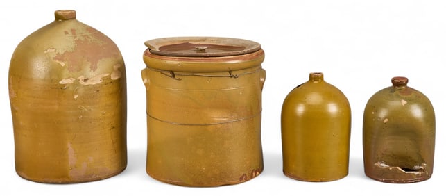 Attributed to Meyer, (4) Early Texas Stoneware Examples
