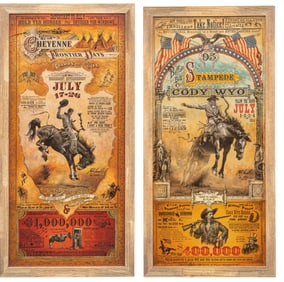 (2) Bob Coronato Framed Rodeo Posters