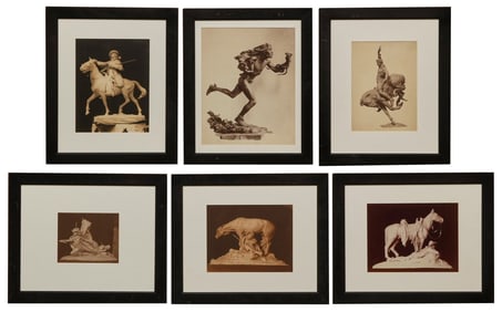 (6) Photographs of Borglum's Bronze Models