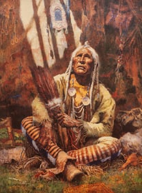 Howard Terpning, "Holy Man of the Blackfoot" Giclee