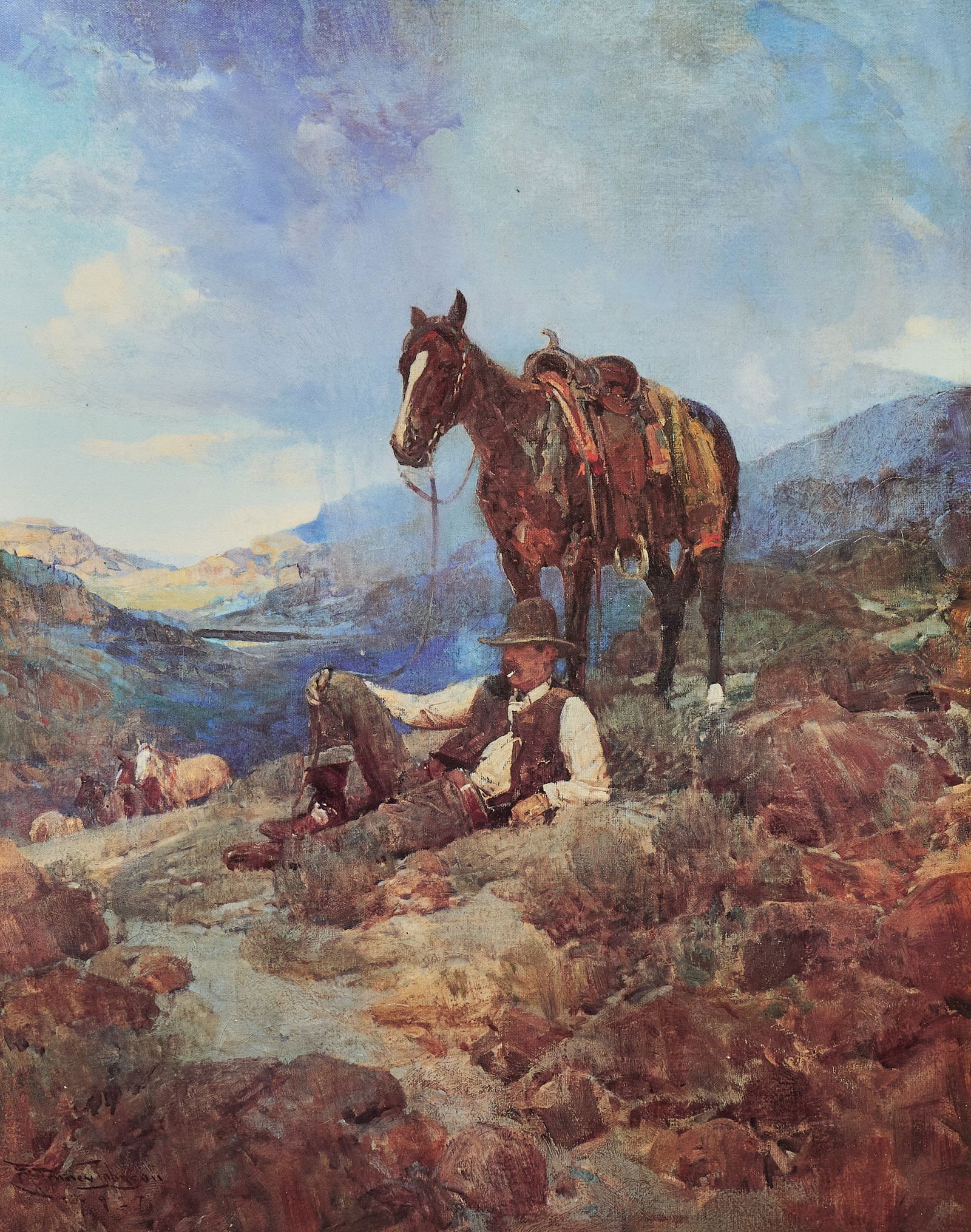 Frank Tenney Johnson, Cowboy and Horse Giclee (1 of 4)