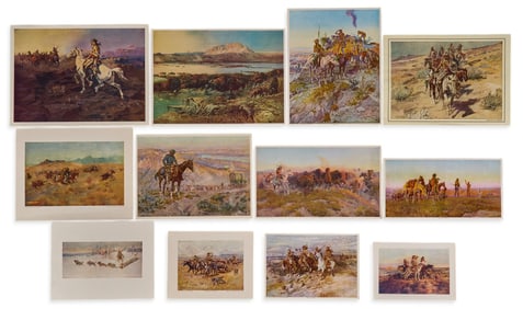 (12) Charles M. Russell Prints