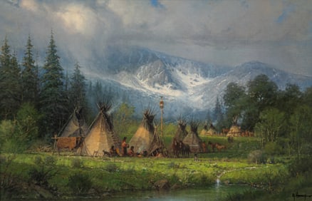 G. Harvey, "Peaceful Encampment" AP Giclee