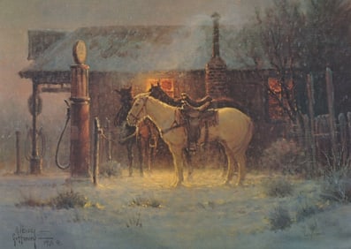 G. Harvey, "Saturday Night Poker Palace" Lithograph