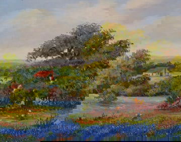 Louise Wright, Bluebonnet Landscape