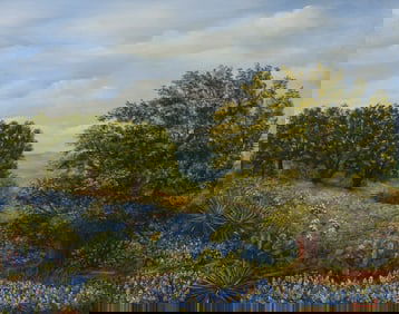 Aurora Herrera, Bluebonnets and Cactus