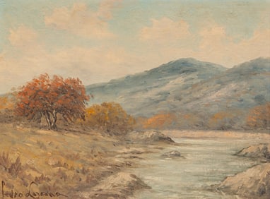 Pedro Lazcano, Autumn River Landscape