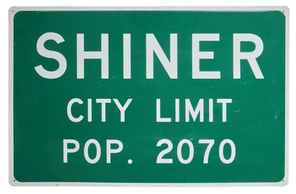Shiner City Limits Sign