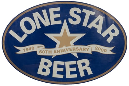 Lone Star Beer 60th Anniversary Sign