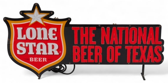 Lone Star Back-Lit Beer Sign "The National Beer of Texas"