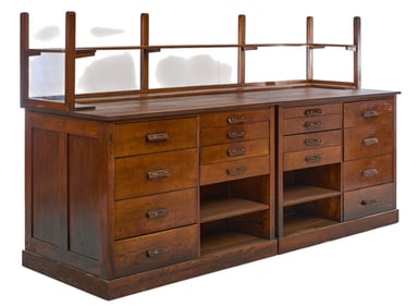 General Store Counter with Glass Partition