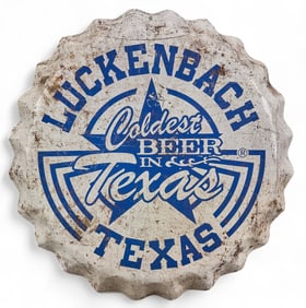 Luckenbach Beer Bottle Cap Sign