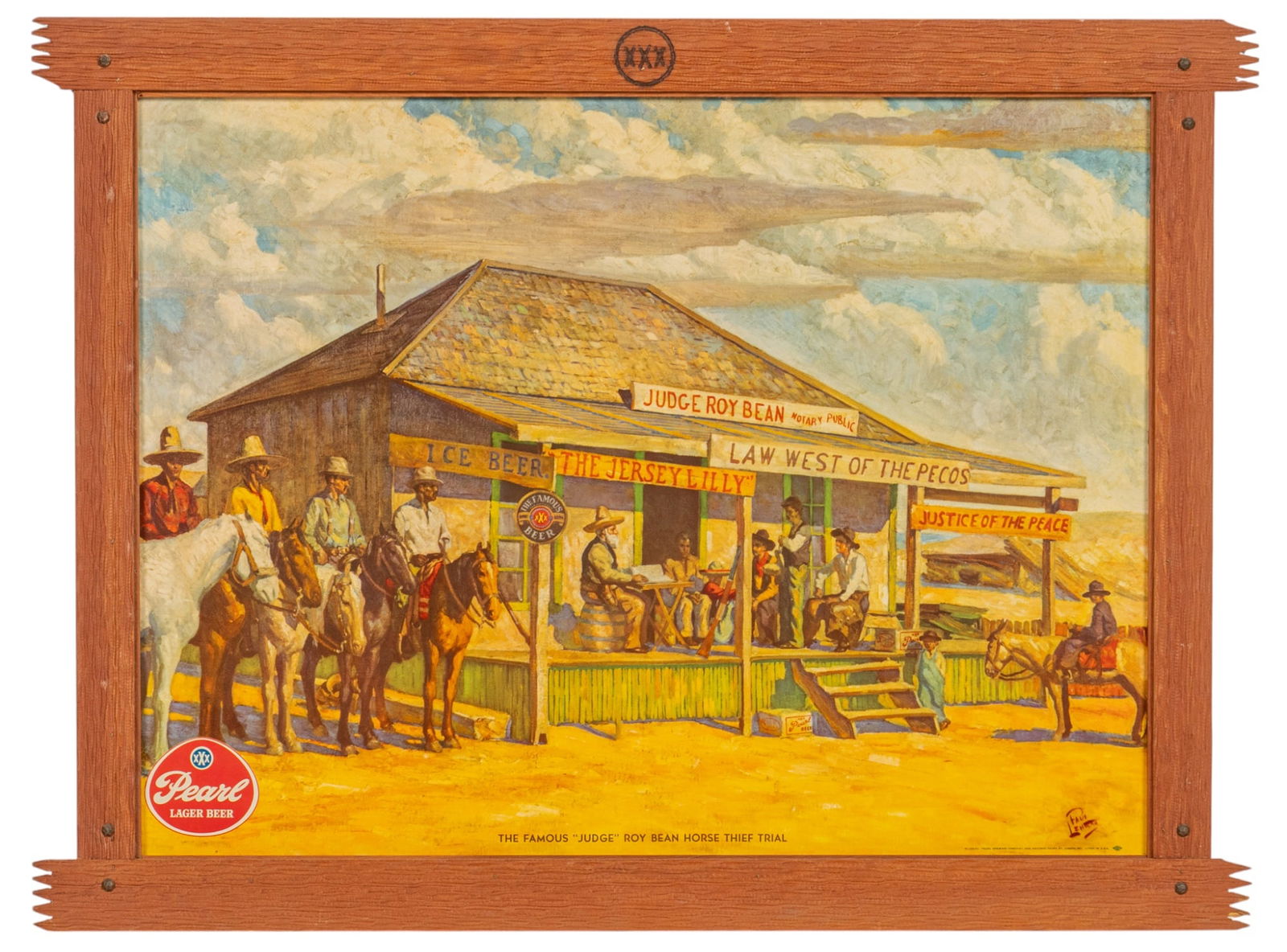 Framed Pearl Beer Judge Roy Bean Poster (1 of 7)