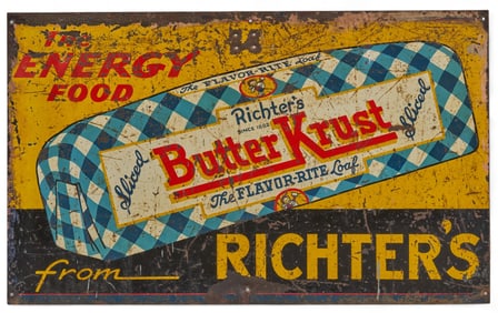 ButterKrust Bread Porcelain Sign