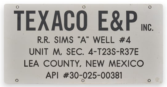 Texaco E and P Inc. Sign