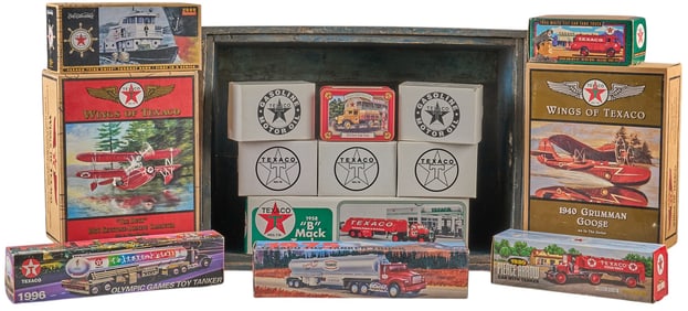 Texaco Collector's Toys in Texaco Crate (14 Pieces)