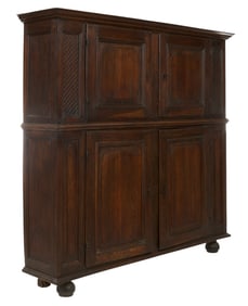 18th Century Chestnut Two-Piece Cabinet