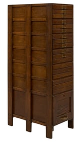Wooden Flat File Cabinet