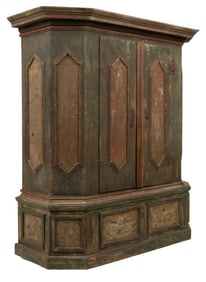 Painted Primitive Style Armoire