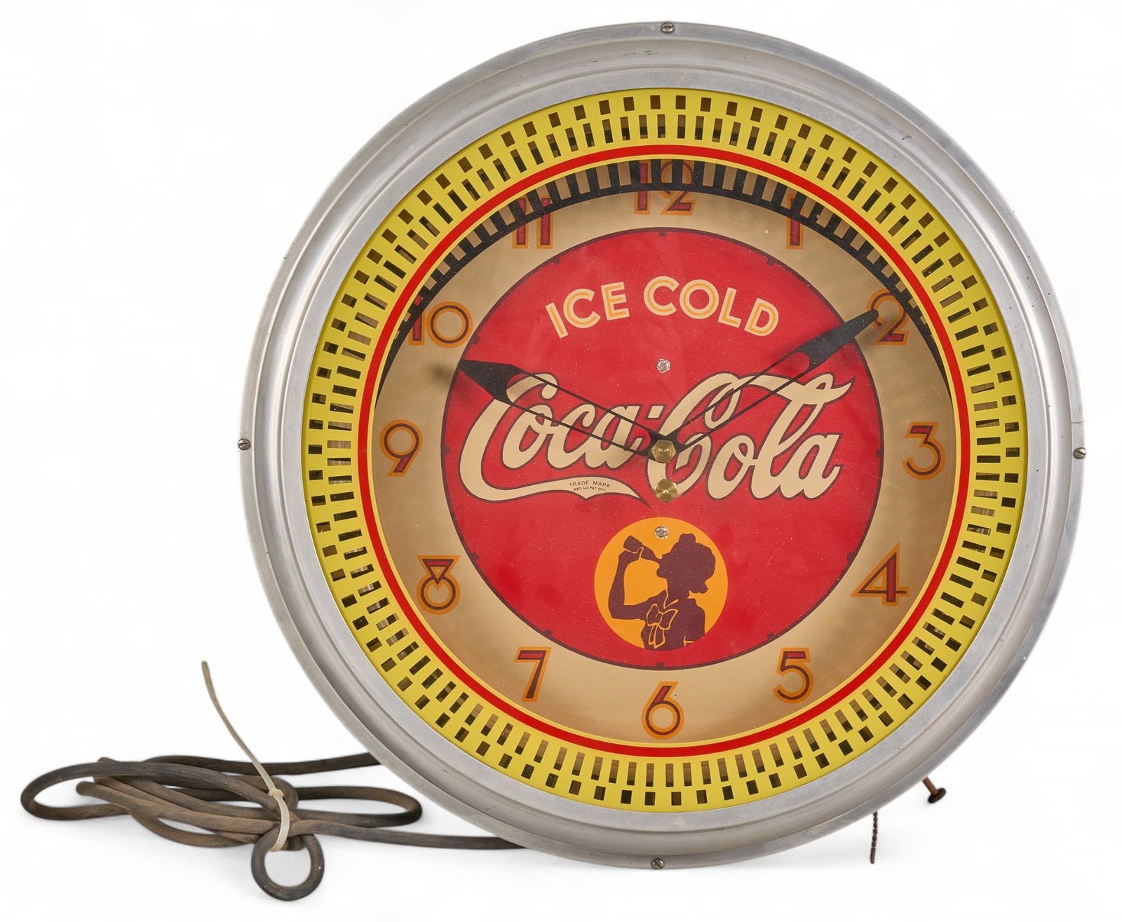 Vintage Ice Cold Coca-Cola Electric Wall Clock (1 of 6)