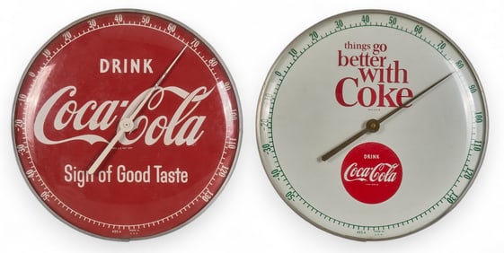 (2) Vintage Coca-Cola Thermometers