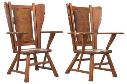 Pair of W.R. Dallas High Back Chairs