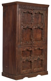 Carved Four-Door Armoire