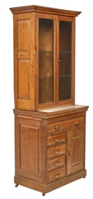 Two Piece Bookshelf Cabinet