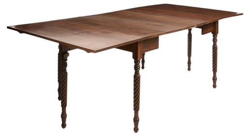 Antique Drop Leaf Table with Turned Legs