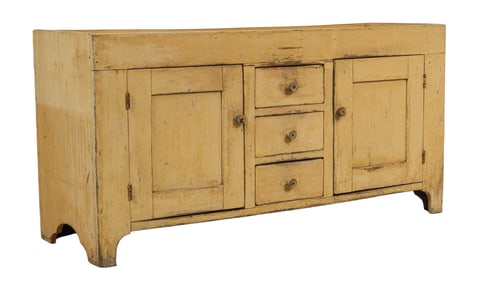 19th C. Milk Paint Dry Sink