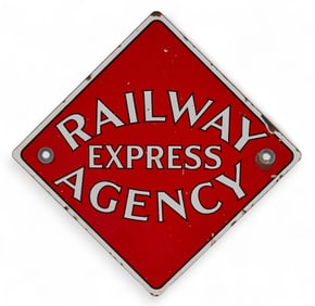 Railway Express Agency Porcelain Sign