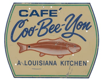Coo-Bee-You Cafe Large Metal Sign