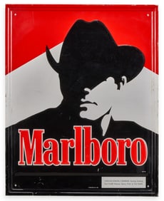 Vintage Marlboro Cowboy Advertising Sign