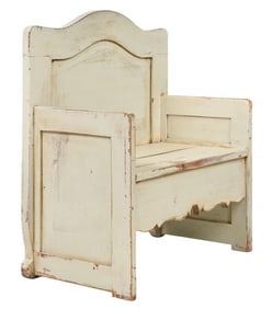 White Rustic Bench