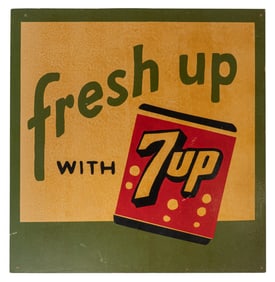 Hand Painted 7UP Sign