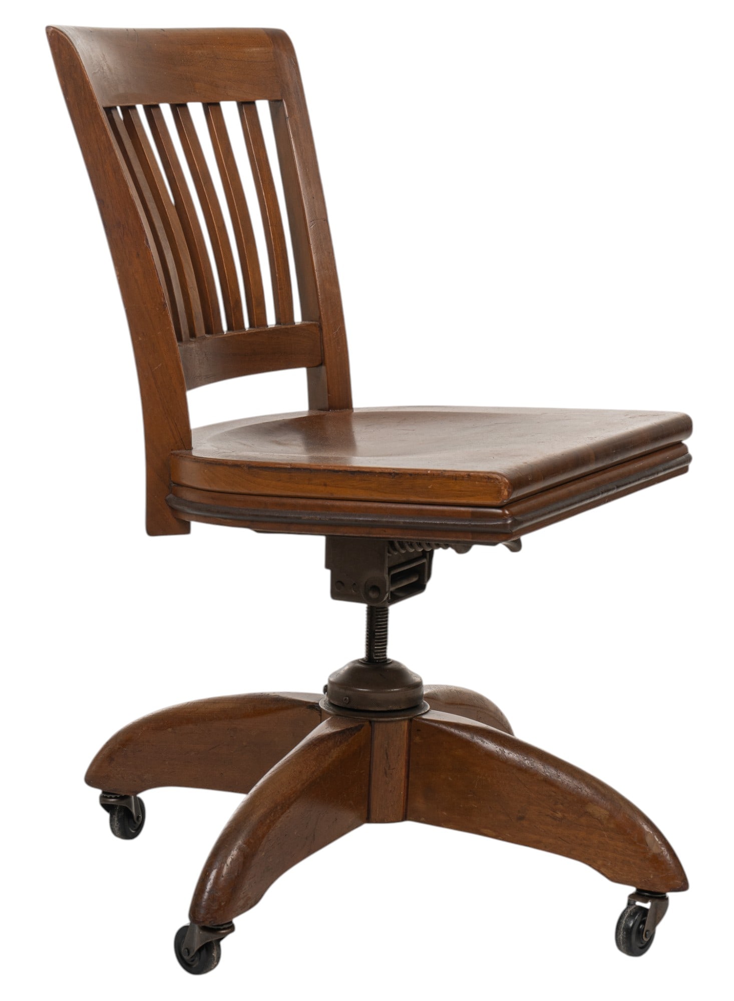 Vintage Wooden Rolling Office Chair (1 of 3)