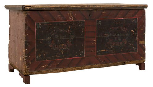 1892 Hand Painted Wedding Chest
