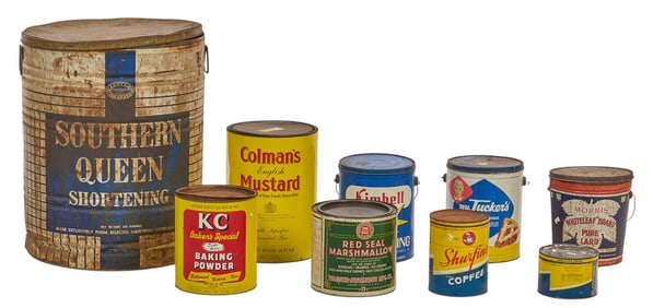 (9) Metal Advertising Cans